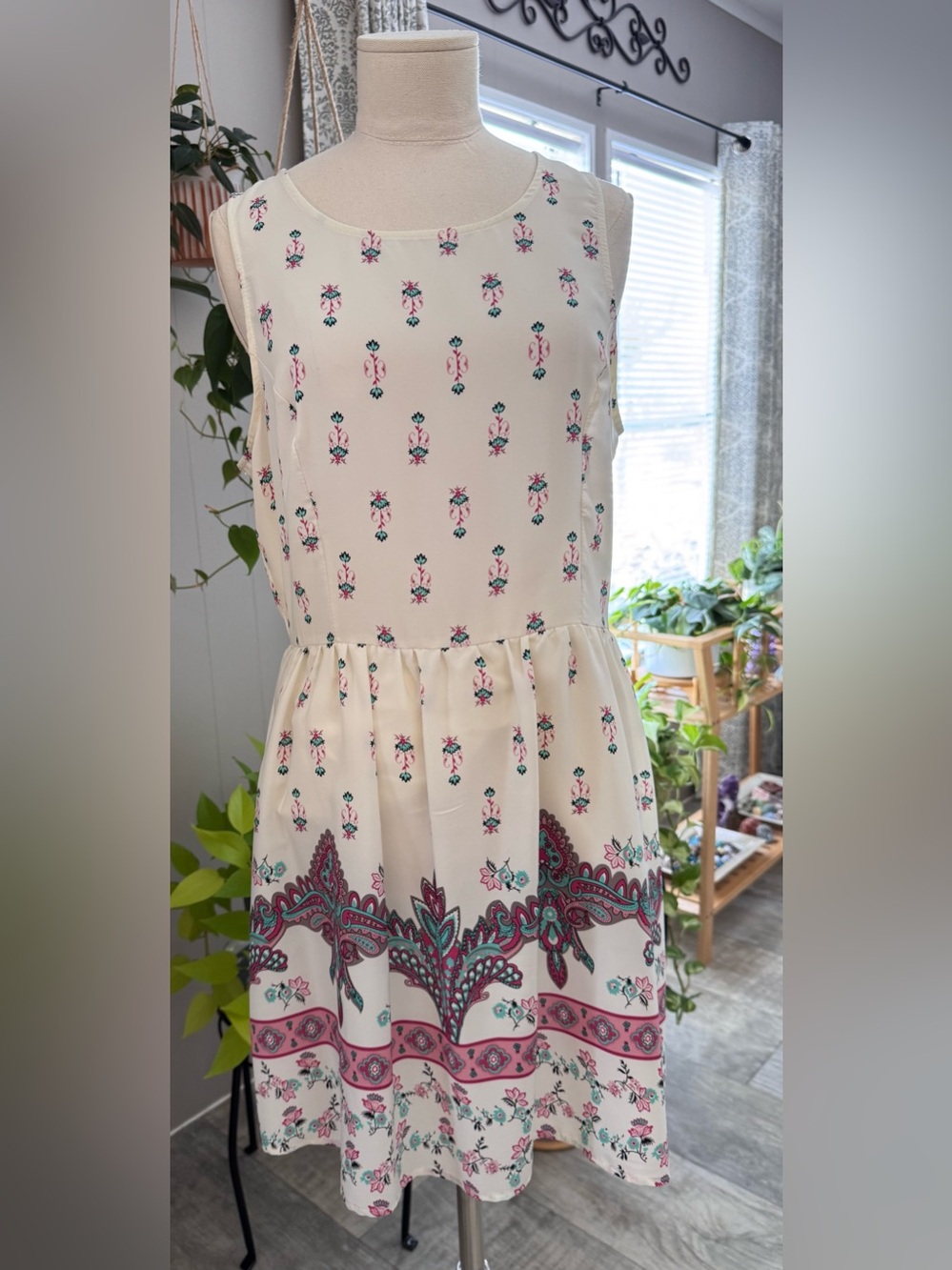 Jella Couture Cream Floral Dress